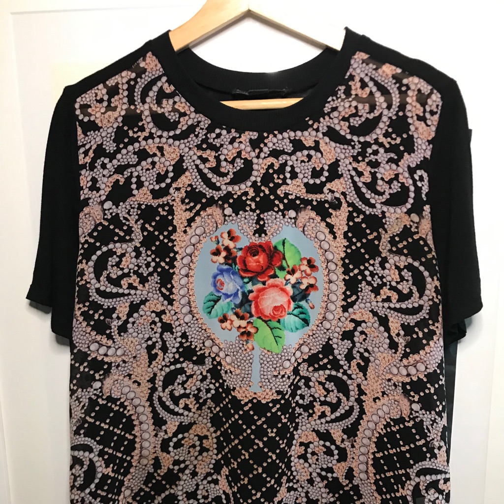 Pixie Market Silky Graphic Maximalists Large Tee